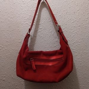Red handbag